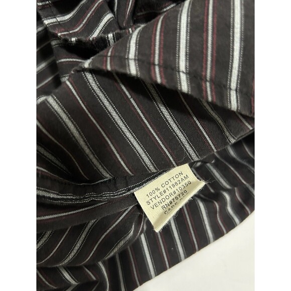 BKE Buckle Contour Shirt Mens XL Extra Large? Black Striped Long Sleeve Button - Picture 7 of 8